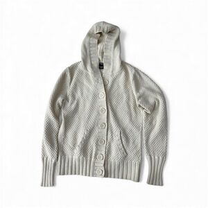 Eddie Bauer Cream Hooded Cardigan